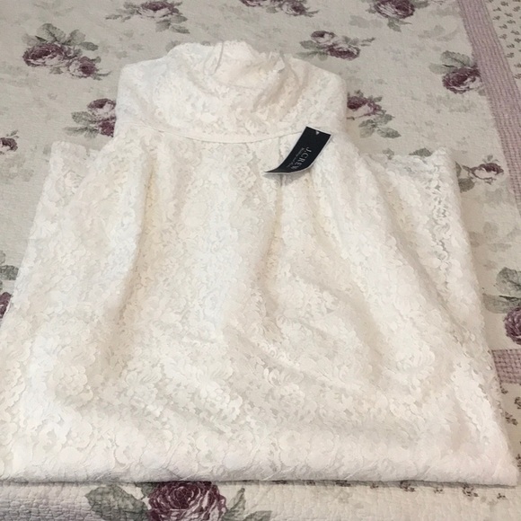 J.Crew Ivory Lace Eyelash Feminine Wedding Dress - Picture 5 of 8